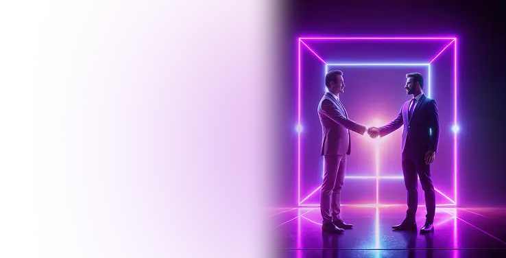 PitchMatter Illustration of AI matchmaking engine connecting founders and investorse